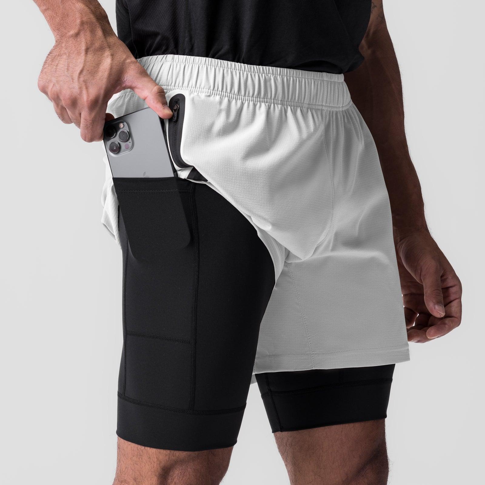 0784. Ultralite™ 6" Liner Short   - White/Black Product Image