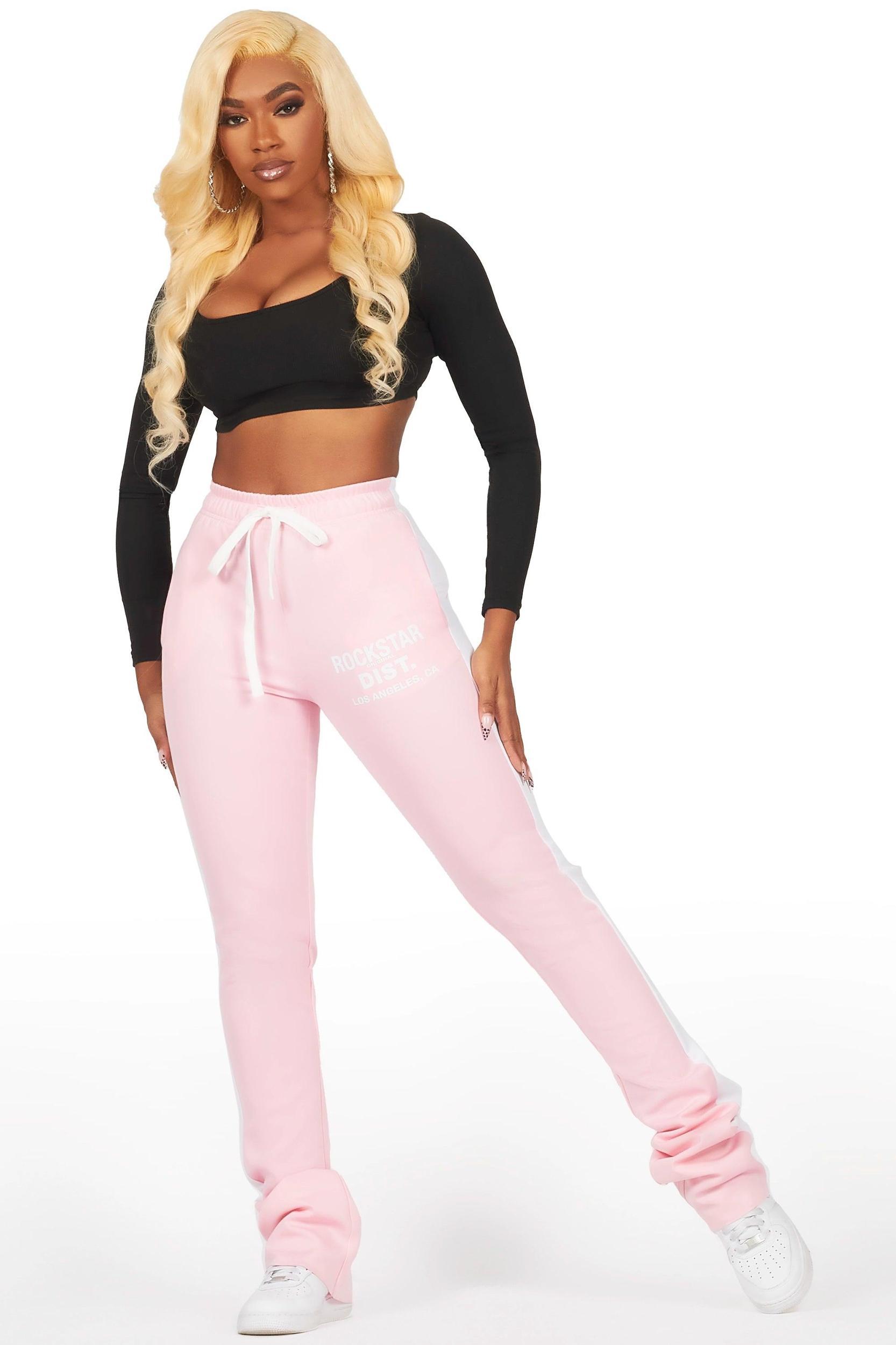 Savannah Pink Super Stacked Track Pant Female Product Image