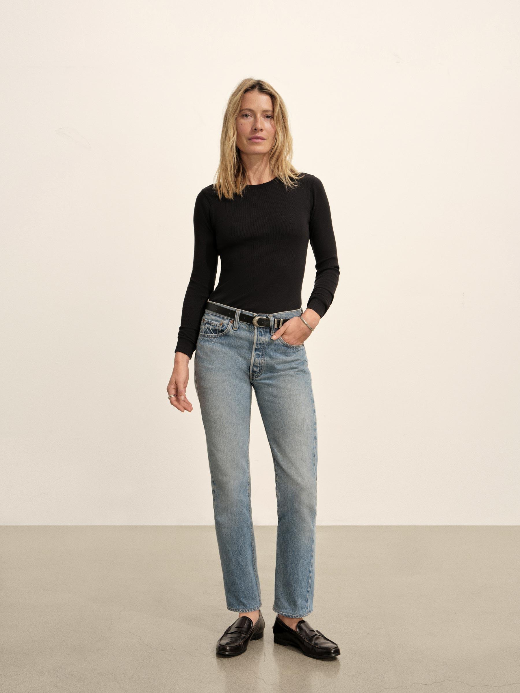 Black Surplus Rib L/S Crew Product Image