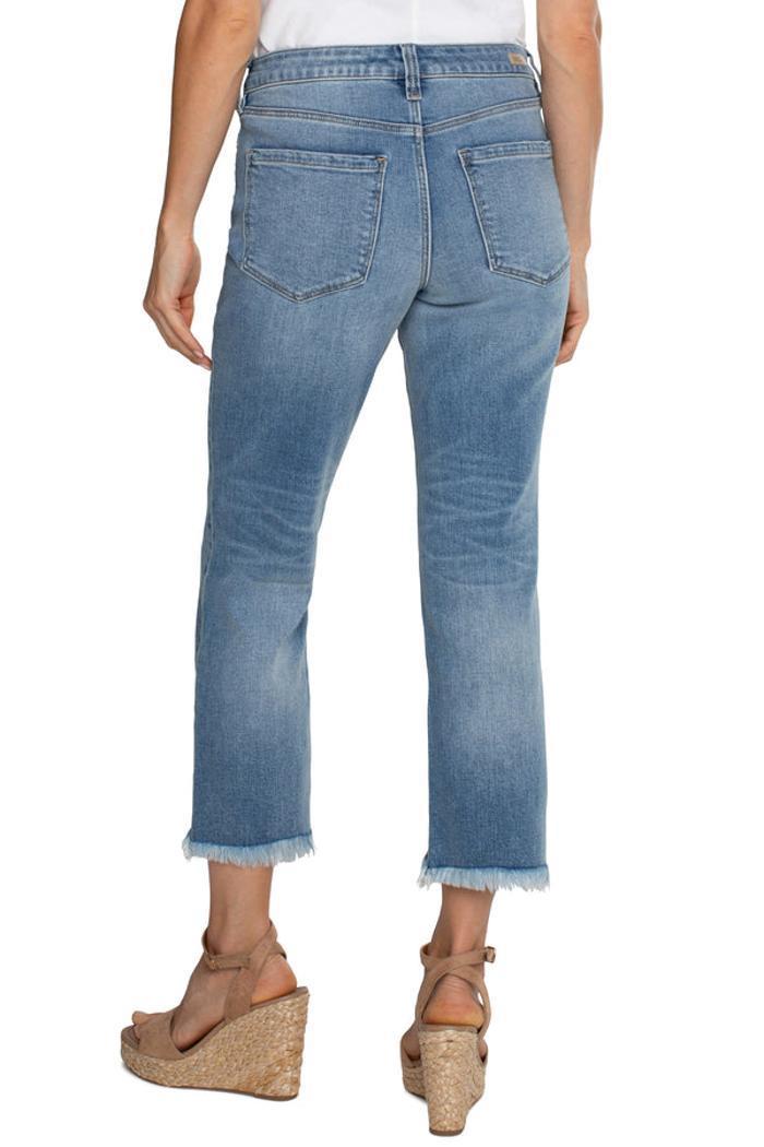 Kennedy Crop Straight Leg with Frayed Hem Product Image