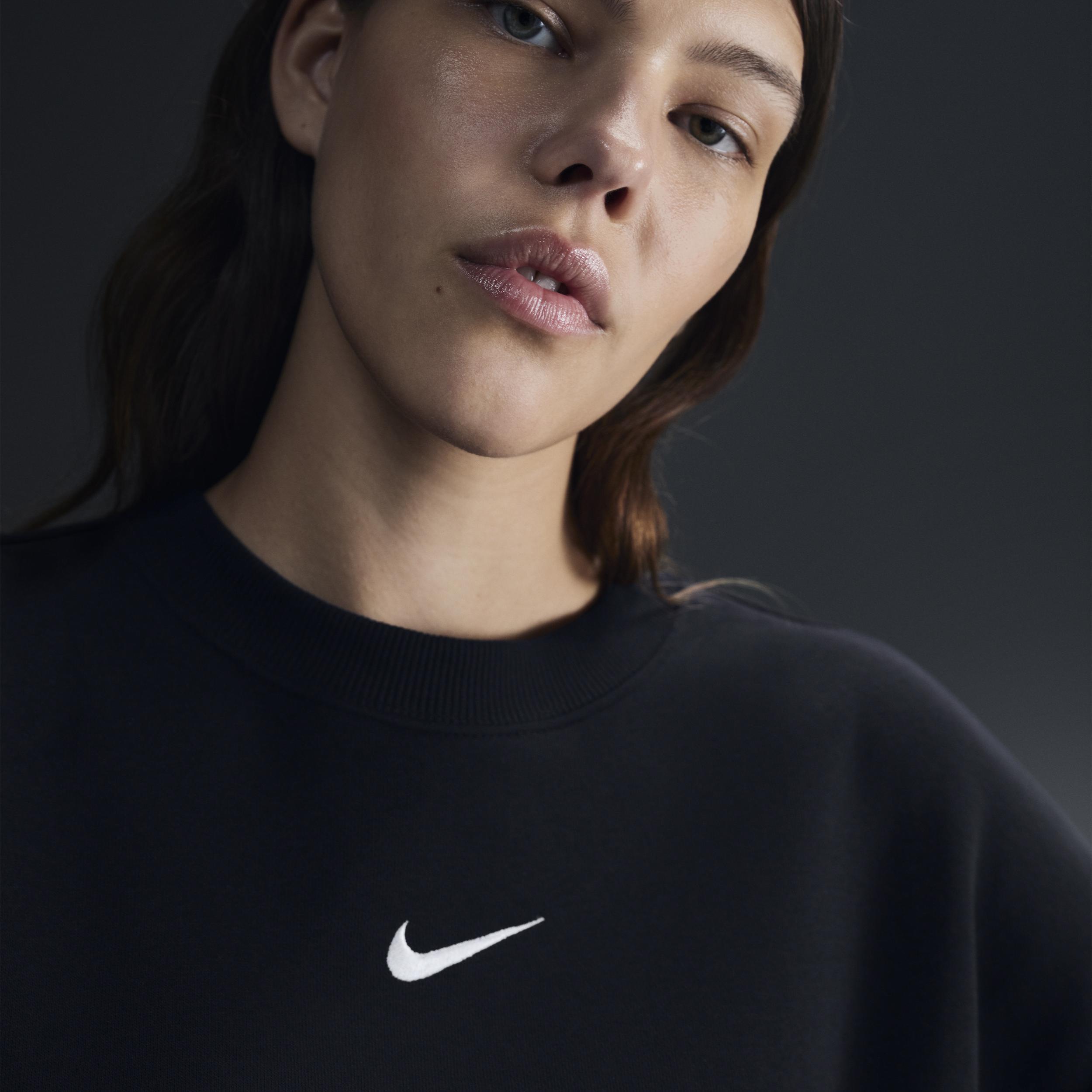 Nike Phoenix Fleece oversized sweatshirt in black  Product Image