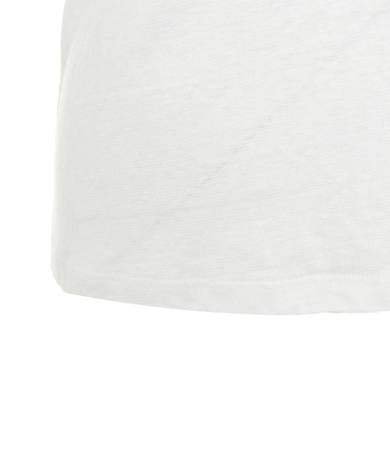Linen T-shirt with V-neck Product Image