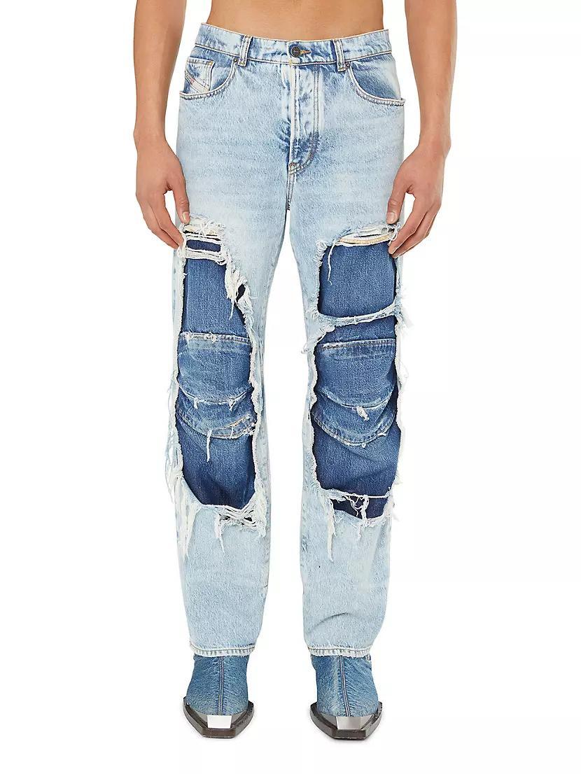 Fire Distressed Straight-Leg Jeans Product Image