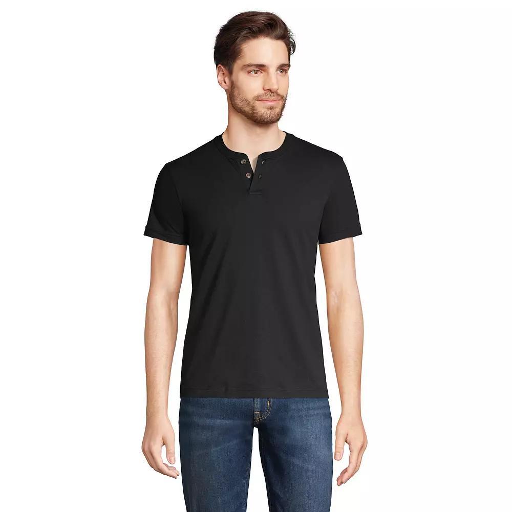 Men's Lands' End Classic-Fit Super-T Henley,  Product Image