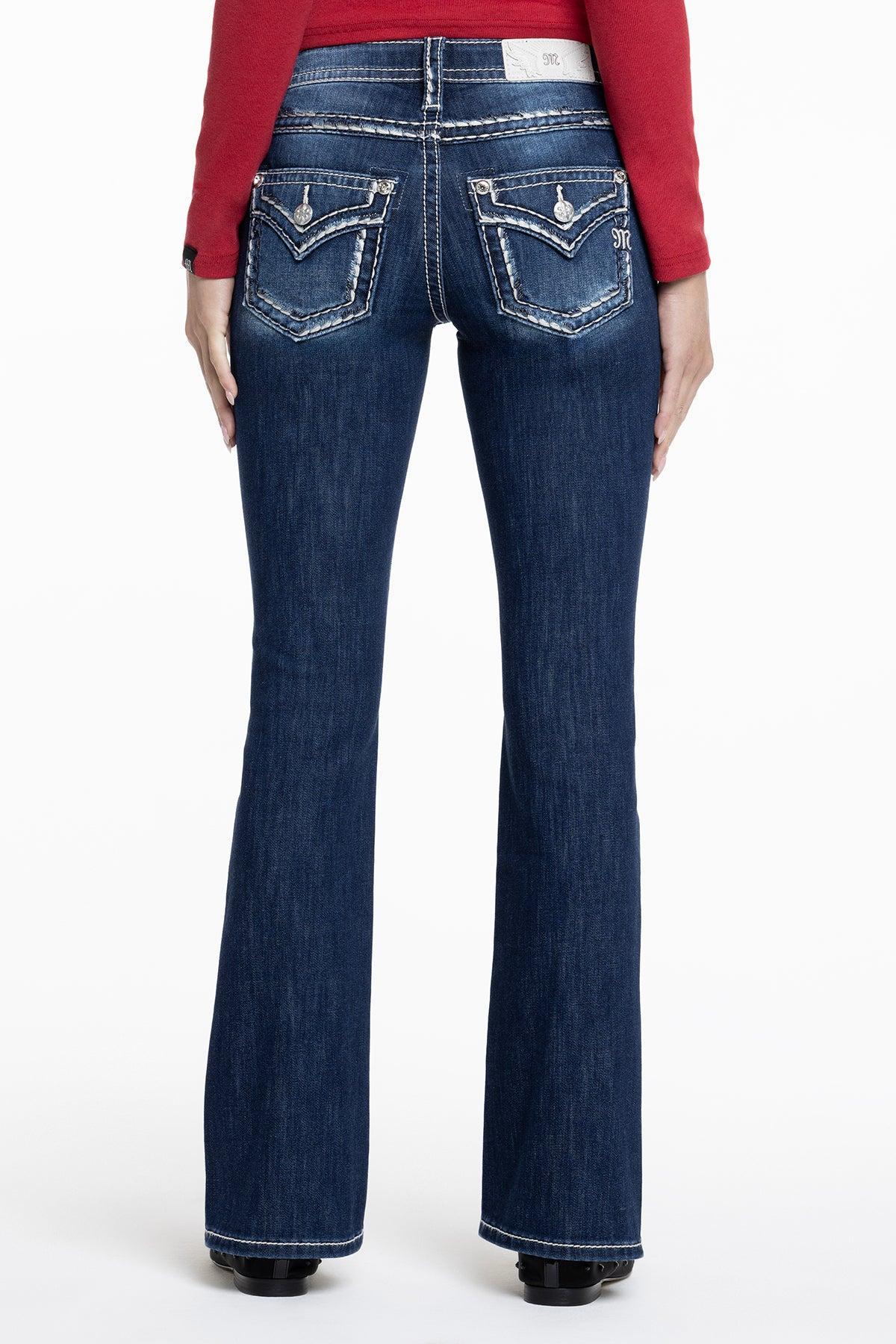 Classic Saddle Stitch Bootcut Jeans Product Image