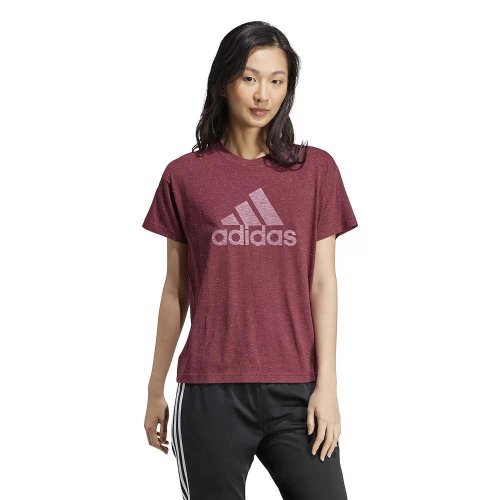 Women's adidas Future Icons Winners 3.0 Tee, Size: XS, Shadow Red Product Image