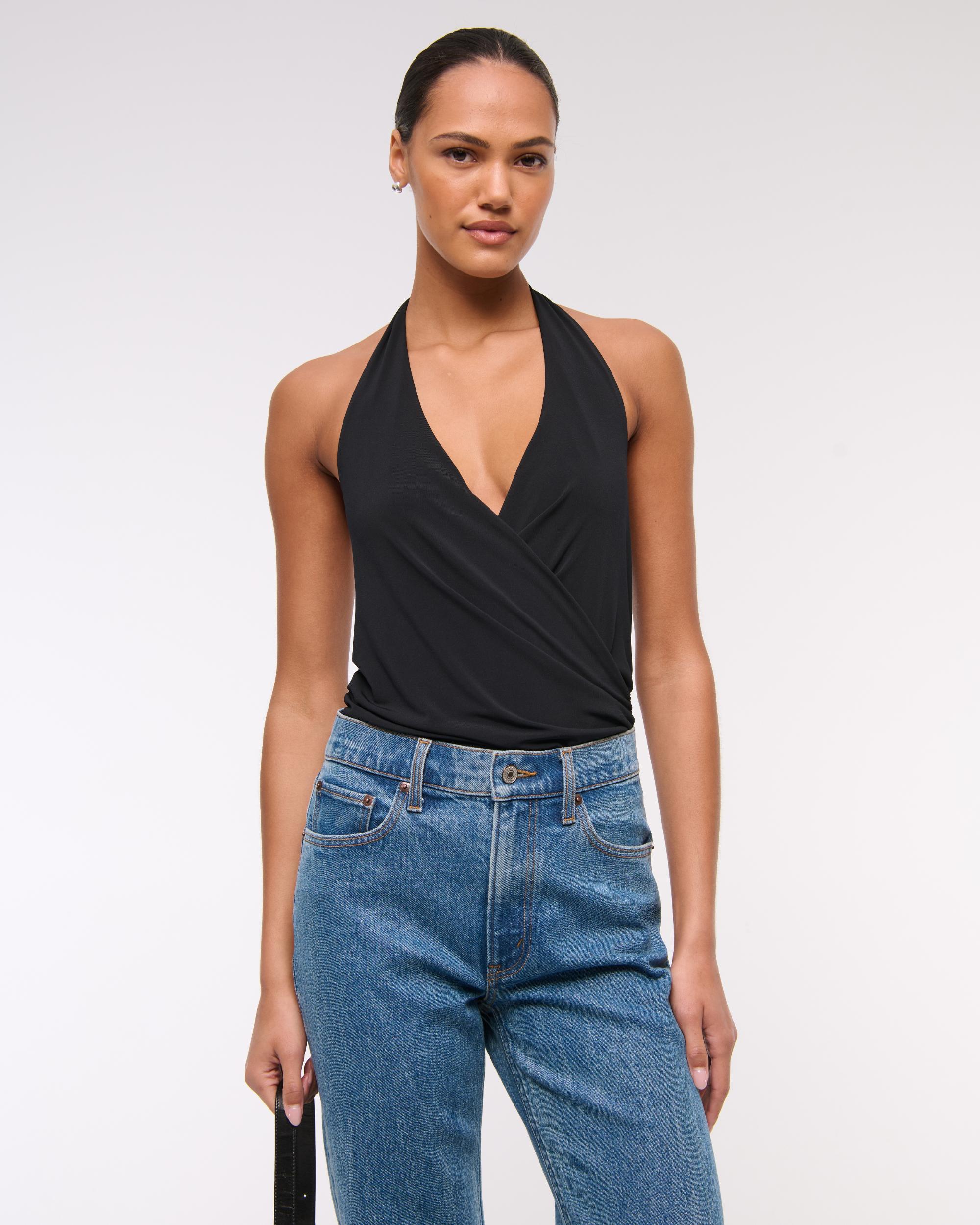 Draped Plunge Bodysuit Product Image