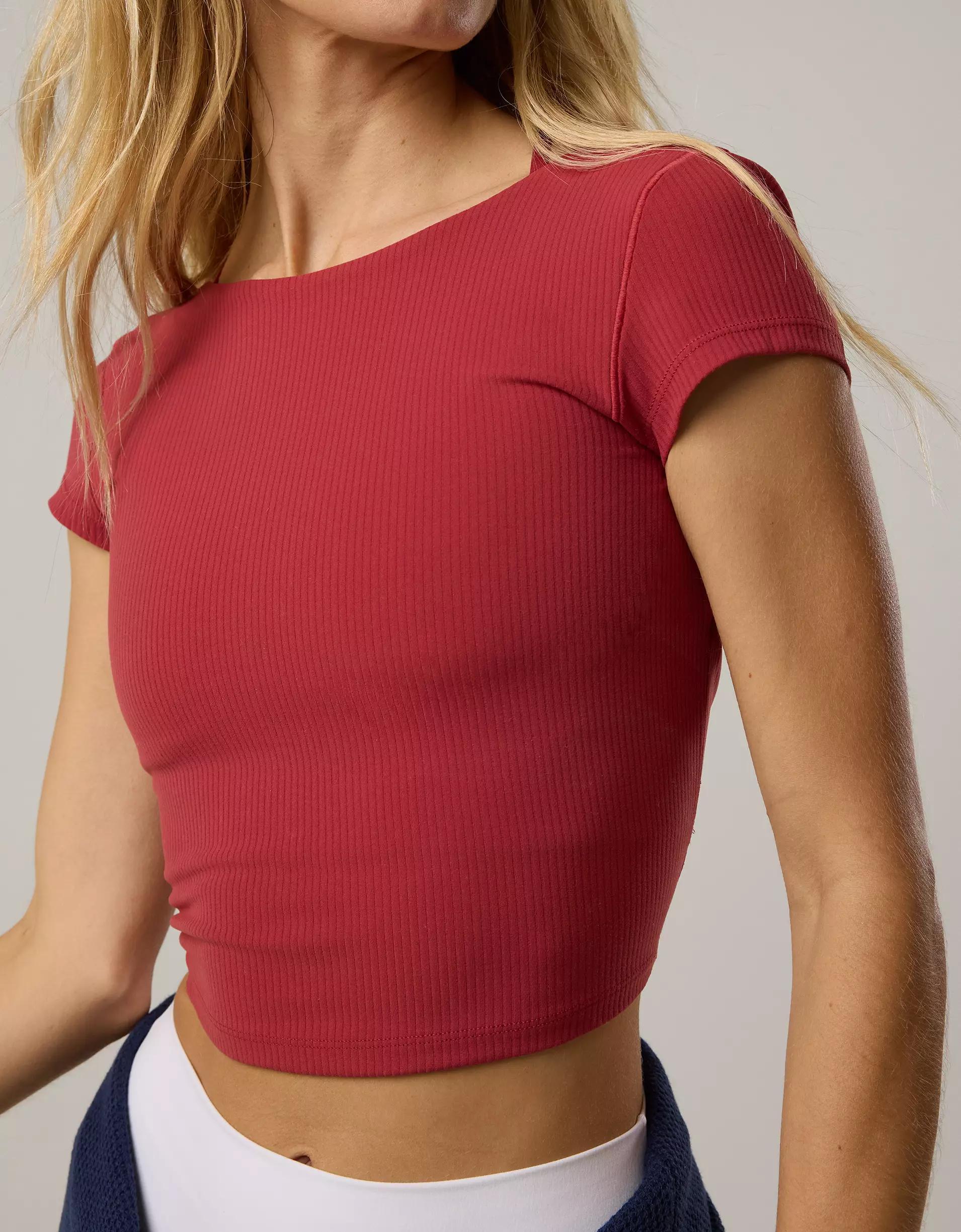 OFFLINE By Aerie Real Me XTRA Rib Open Back T-Shirt Product Image