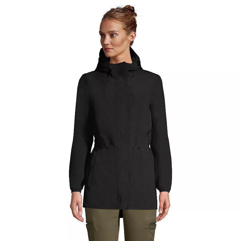 Womens Lands End Hooded Packable Raincoat Product Image