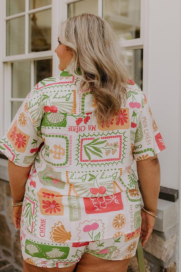 Ma Cherie Button Up Top Curves Product Image