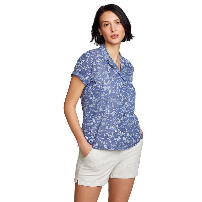 Womens Eddie Bauer Packable Camp Shirt White Product Image