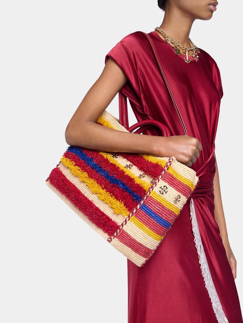 TOTE BAG IN RAFFIA  WITH STRAPS Product Image