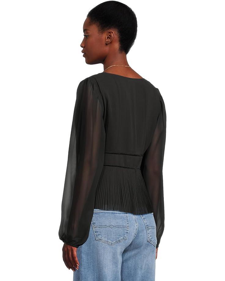 Tie Front Button Up Collared Blouse Product Image