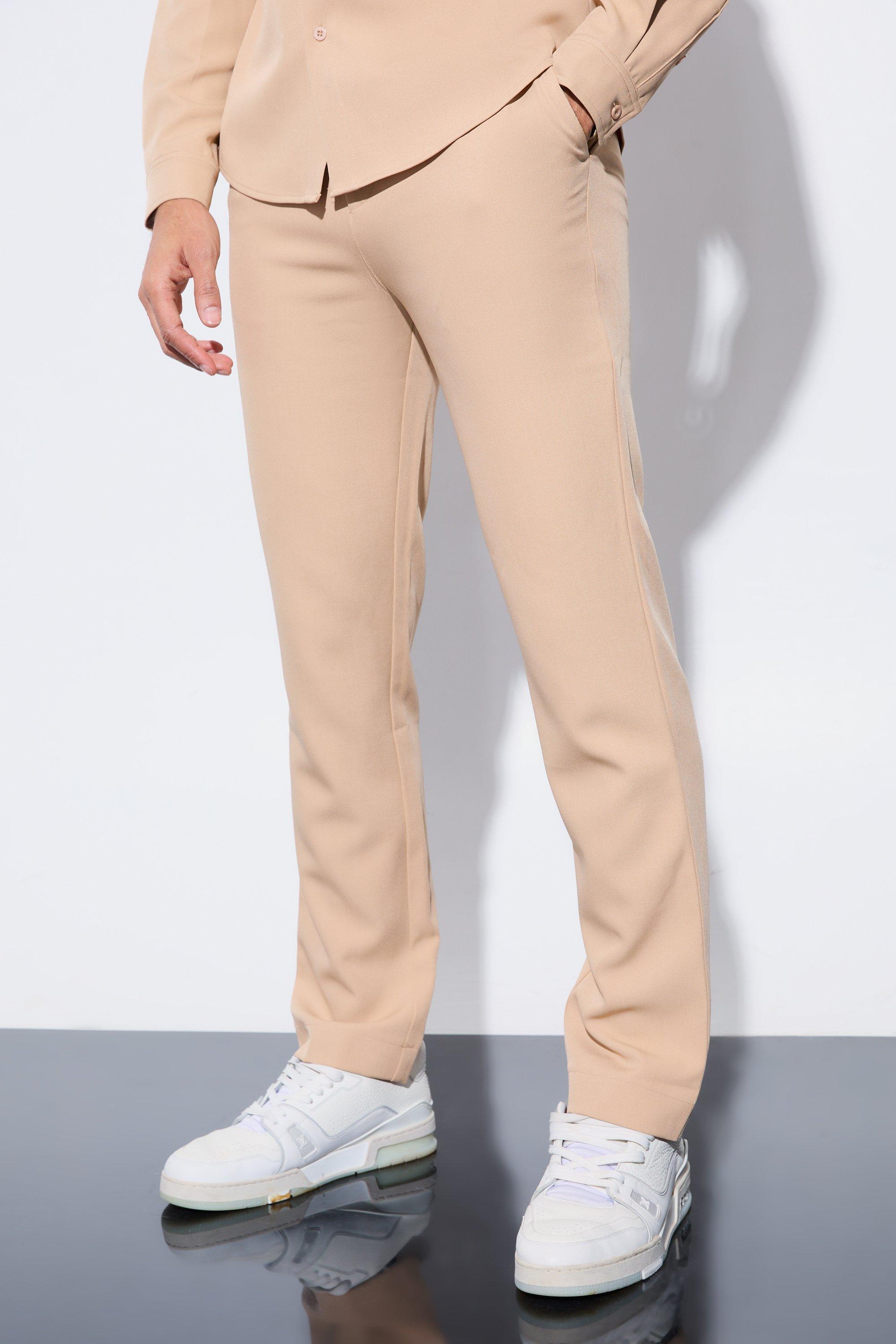 Straight Fixed Waist Tailored Pants | boohooMAN USA Product Image