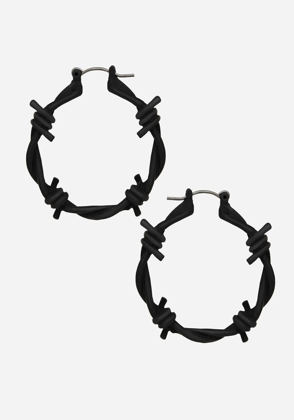 Barbed Hoop Earrings Product Image