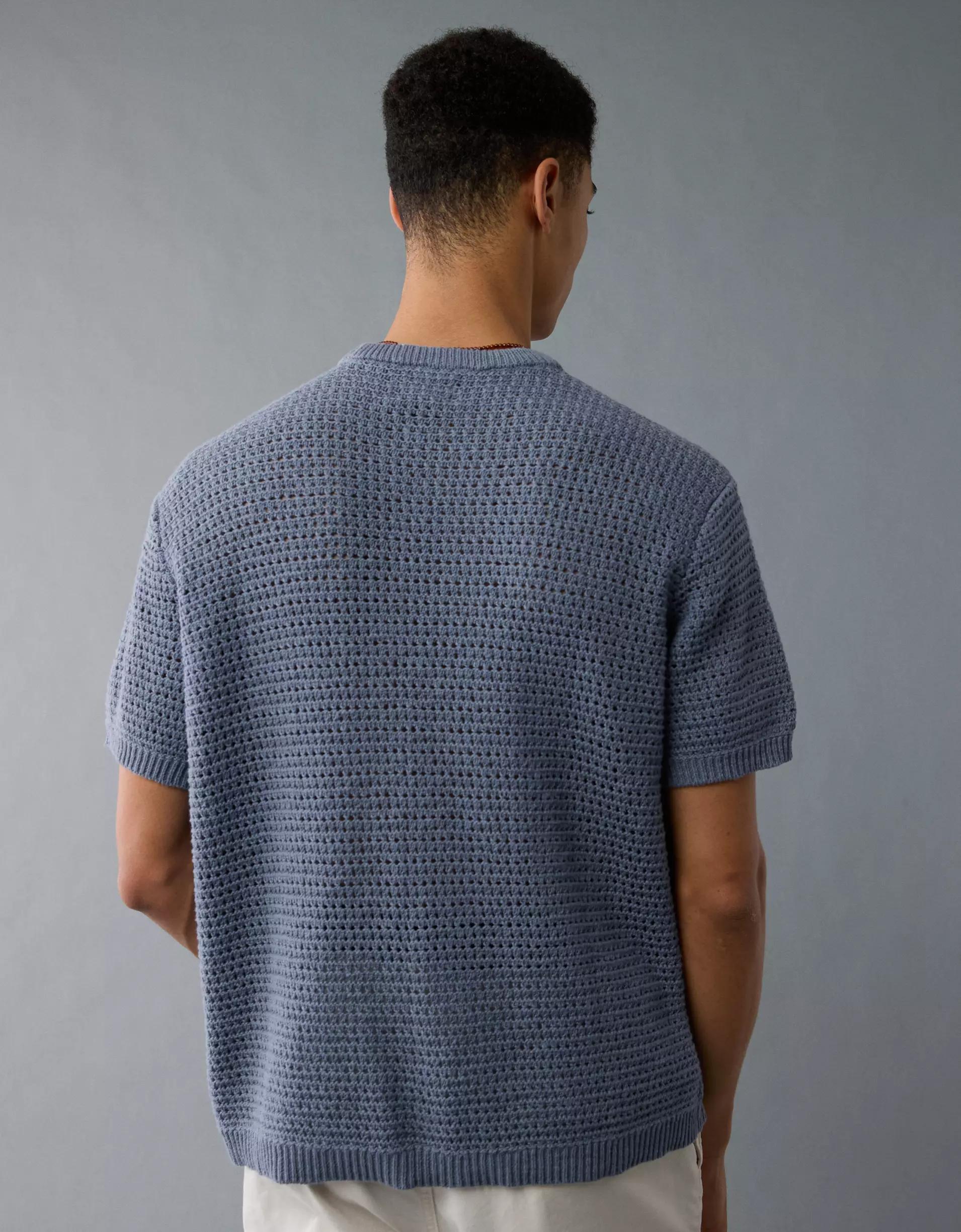AE Open Knit Sweater T-Shirt Product Image