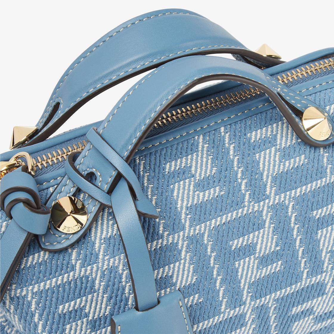 By The Way Soft MiniBlue denim-effect FF jacquard mini-bag Product Image
