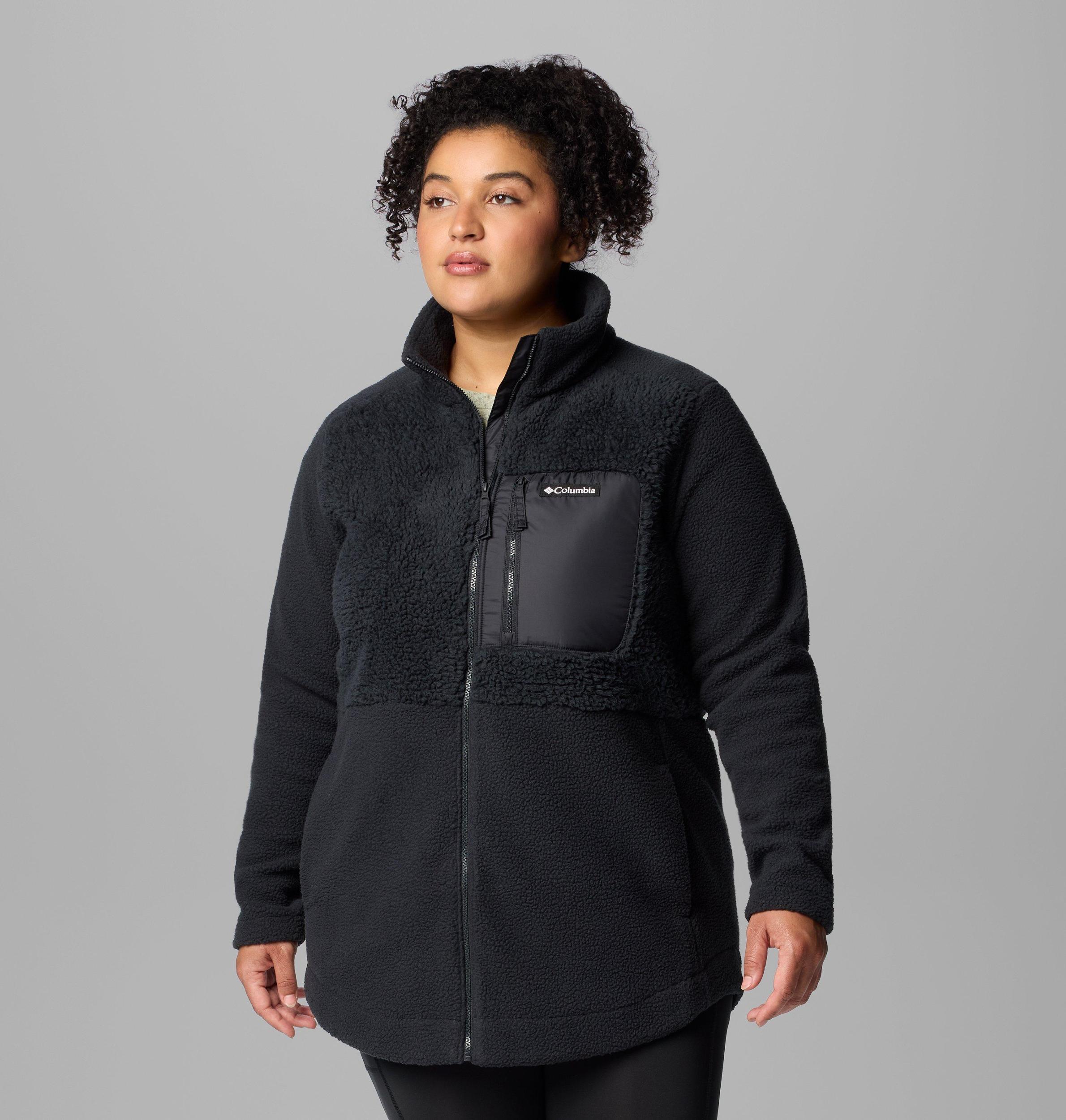 Columbia Womens Columbia Lodge Sherpa Full Zip Fleece Jacket - Plus Size- Product Image