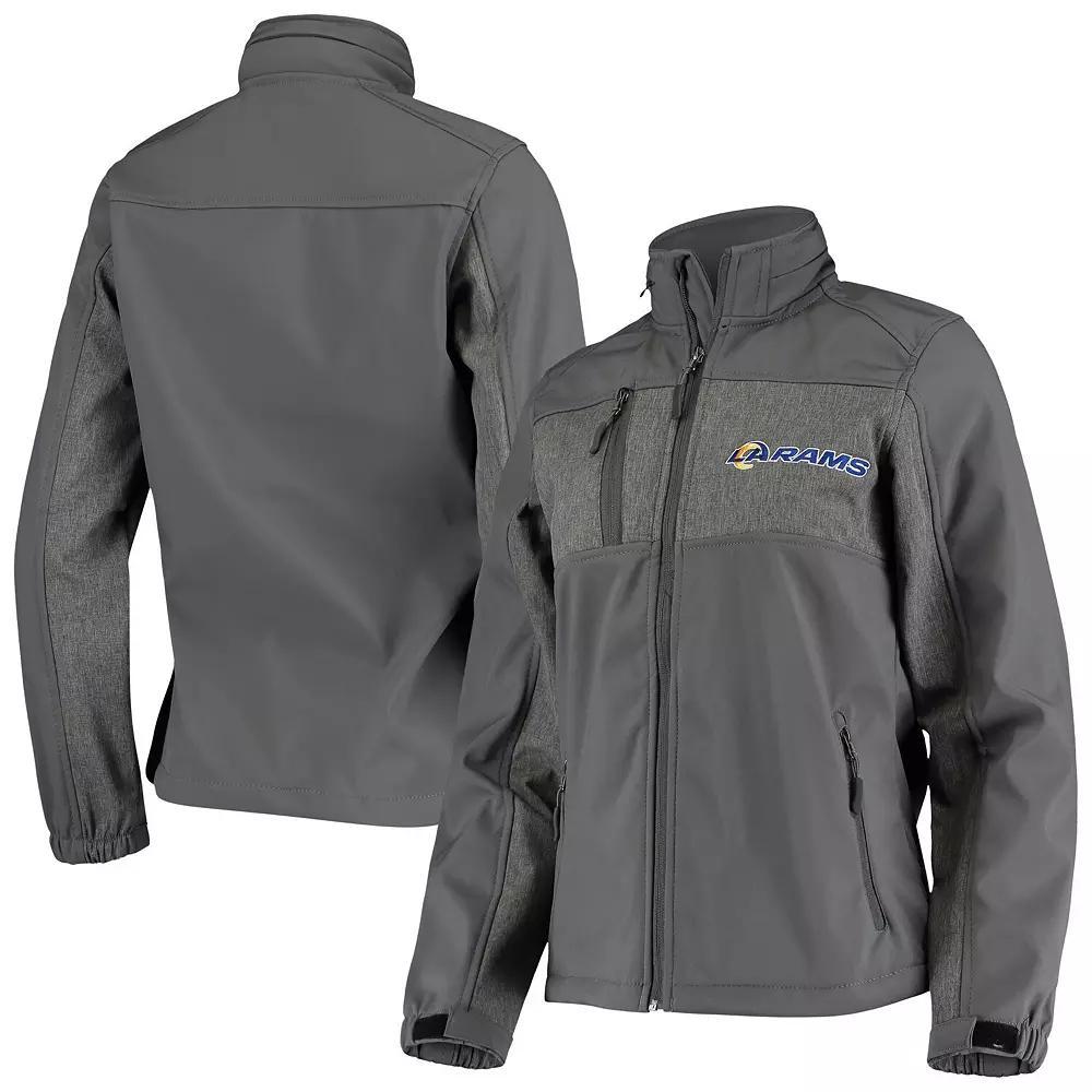 Women's Dunbrooke Charcoal Los Angeles Rams Zephyr Softshell Full-Zip Jacket,  Product Image