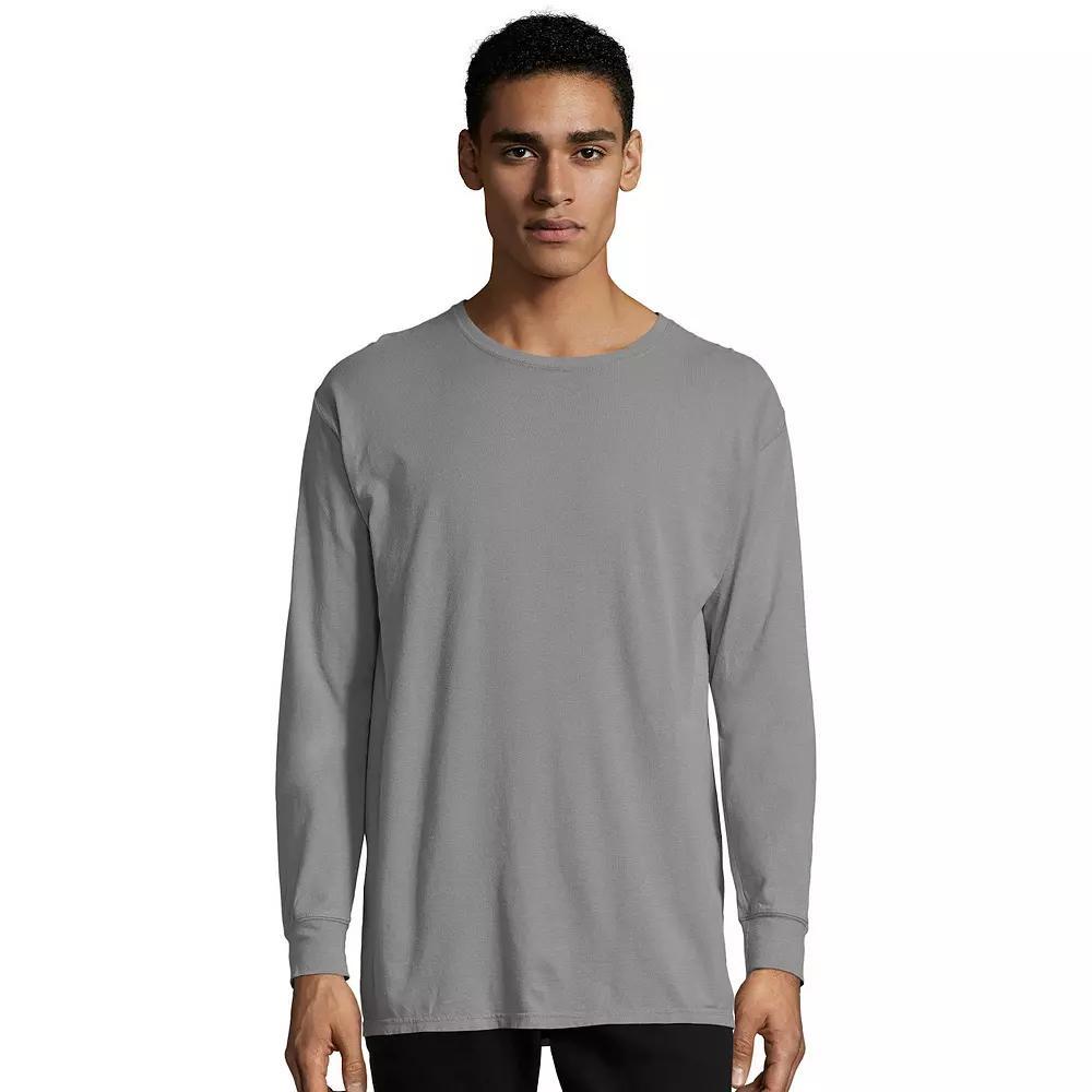 Men's Hanes® ComfortWash Long Sleeve Garment-Dyed Tee,  Product Image
