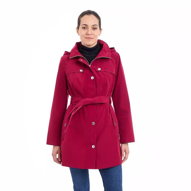 Womens London Fog Zip Front Raincoat Product Image