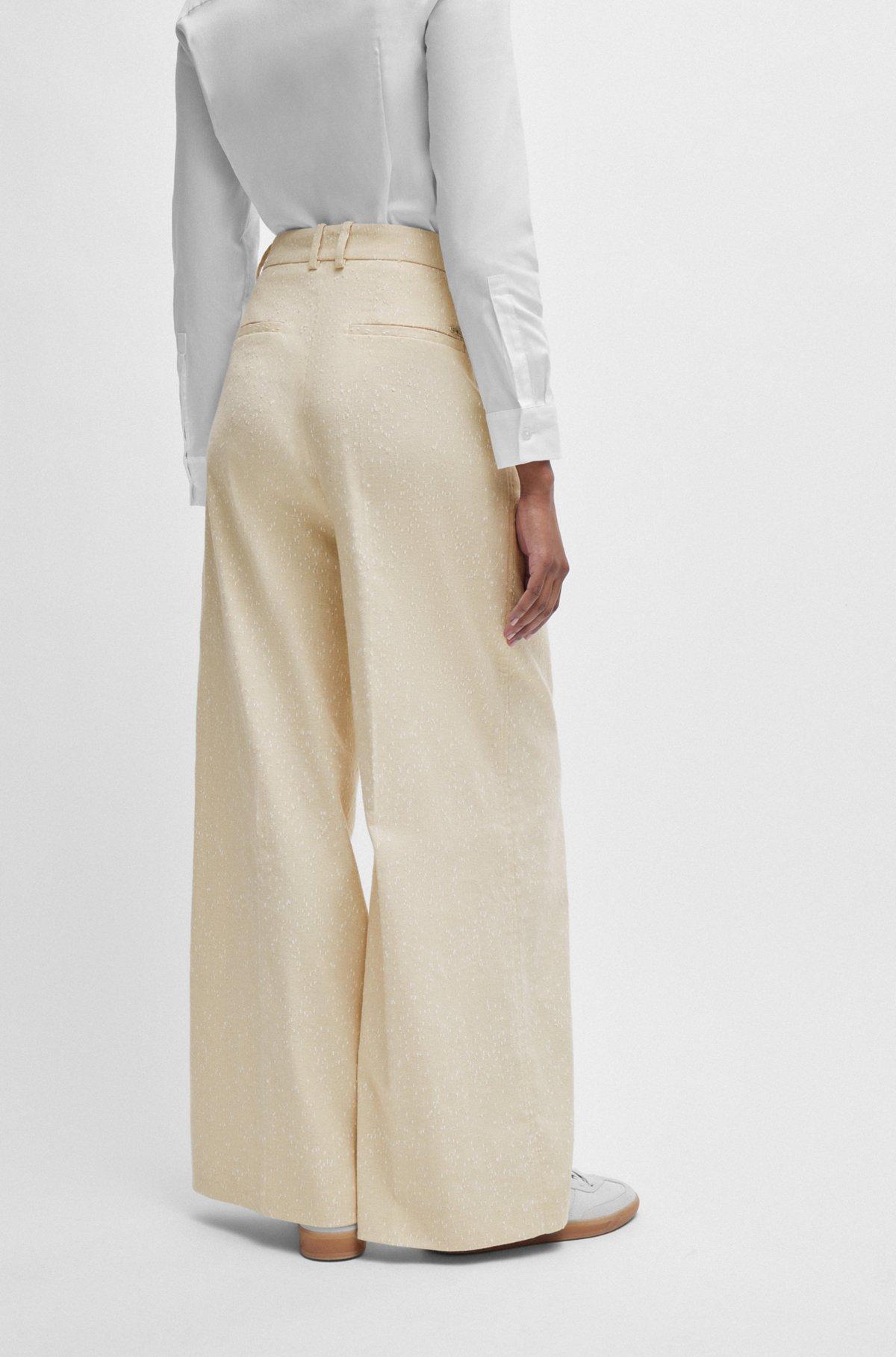 Relaxed-fit trousers in a slub cotton blend Product Image