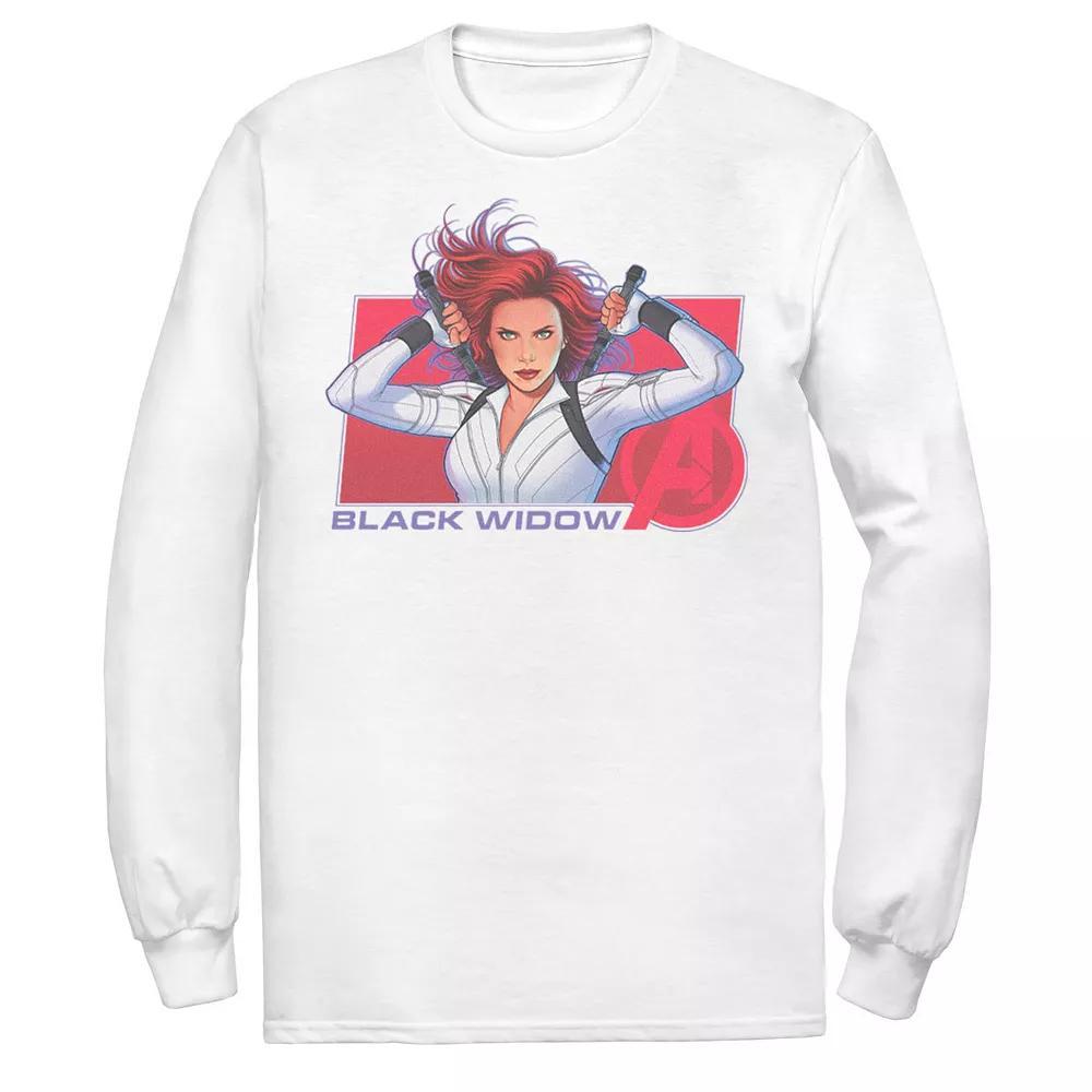 Men's Marvel Black Widow Animated Avengers Logo Tee,  Product Image