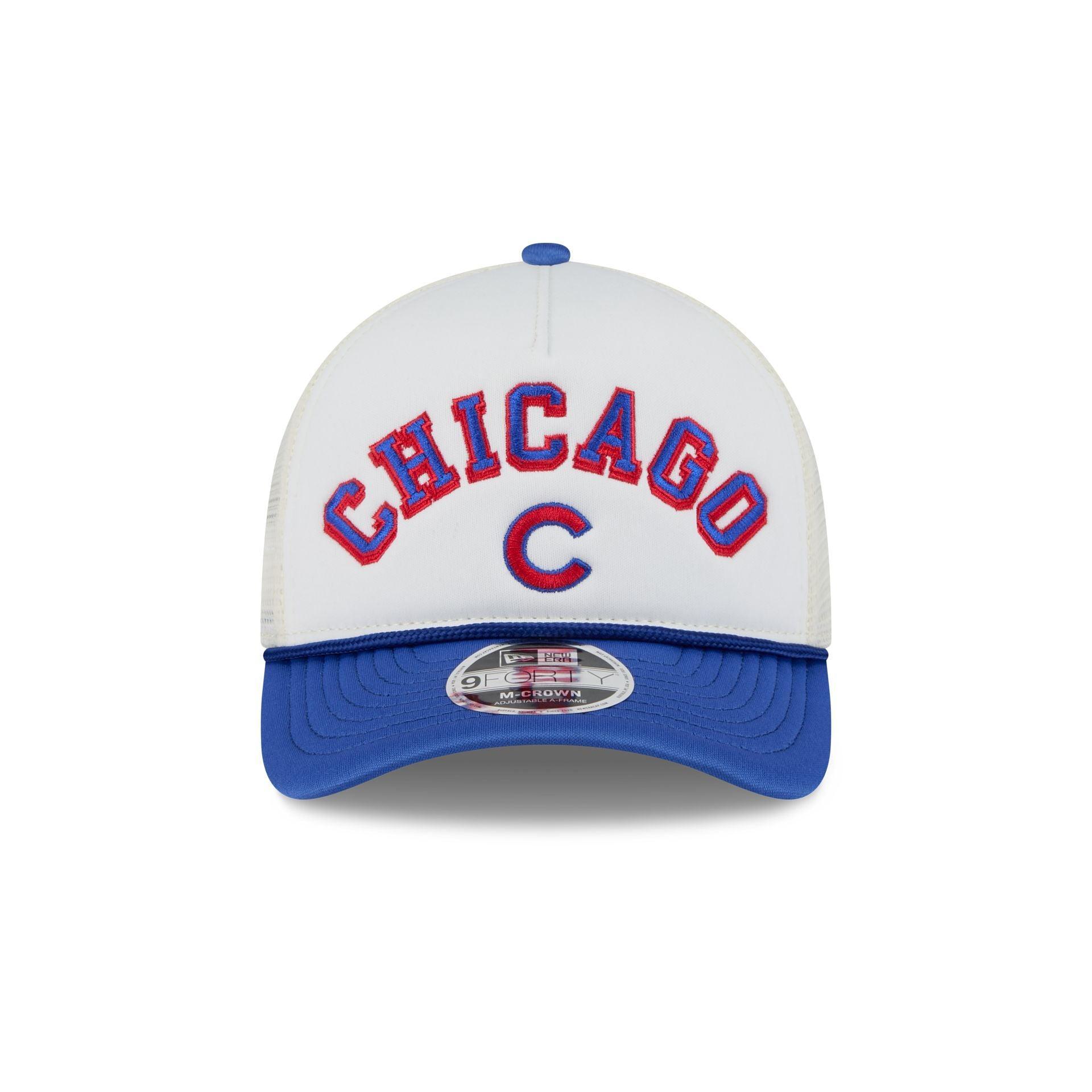 Chicago Cubs Chrome Arch 9FORTY M-Crown A-Frame Trucker Hat Male Product Image