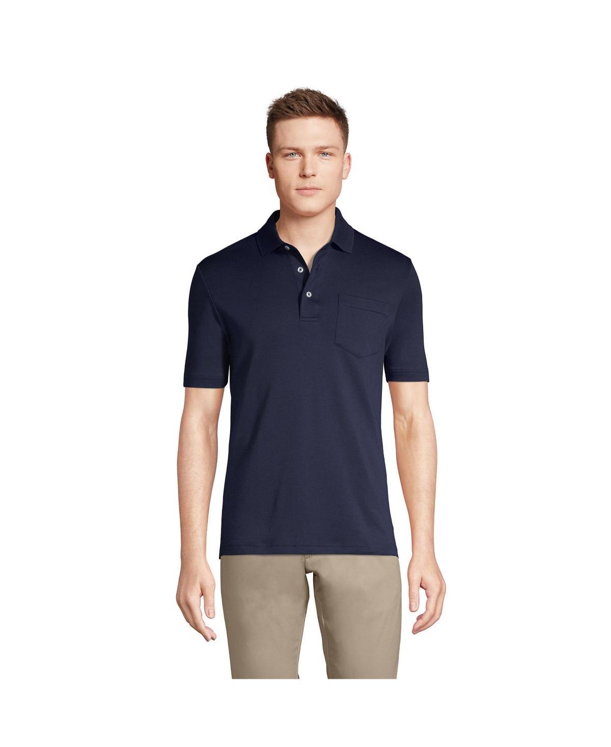 Mens Lands End Super Soft Supima Pocket Polo Product Image