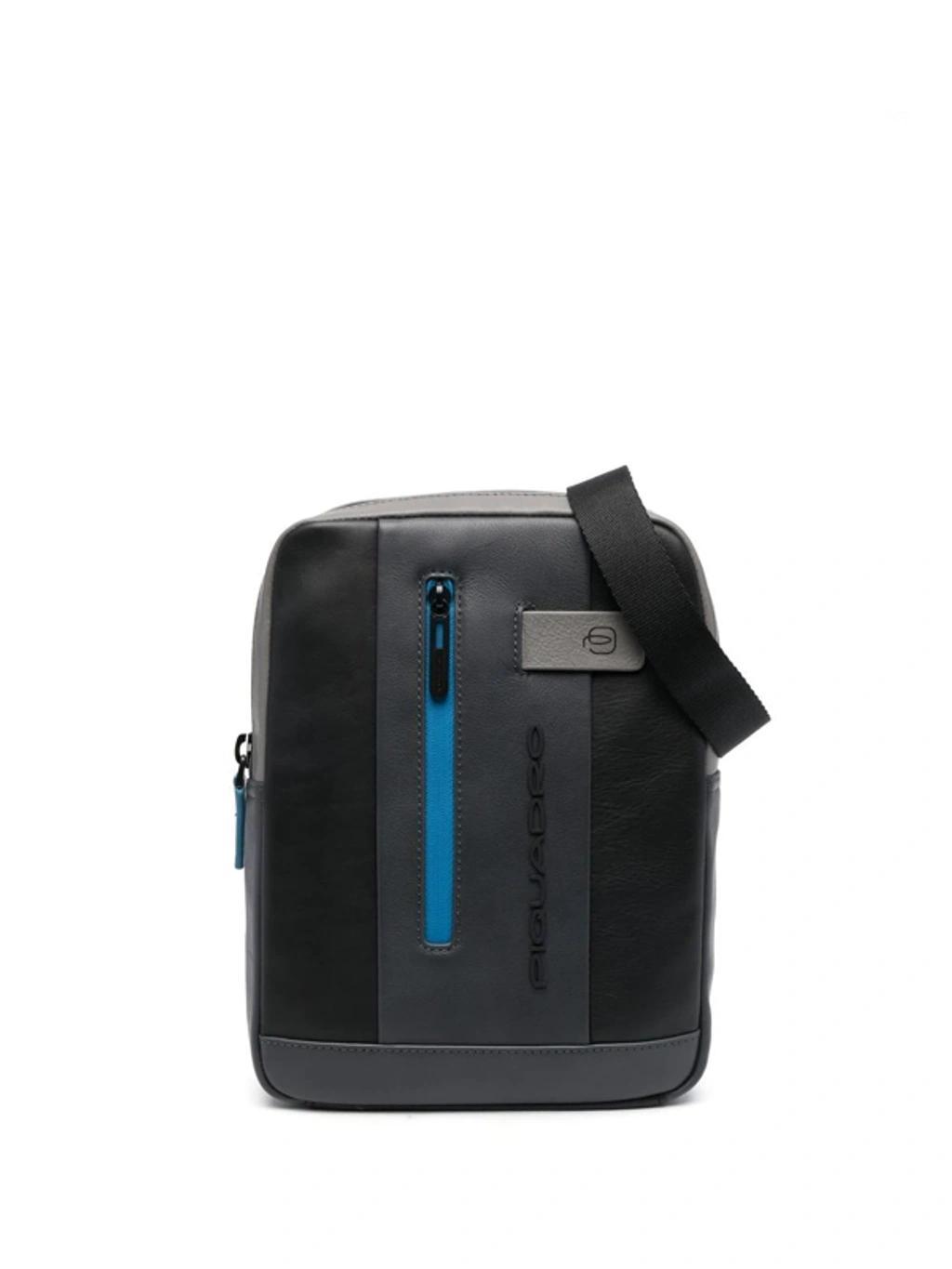 PIQUADRO Calf-leather Messenger-bag In Black Product Image