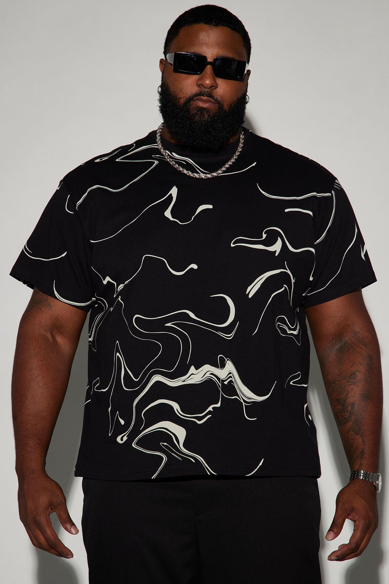 All In Marble Short Sleeve Tee - Black/combo Product Image