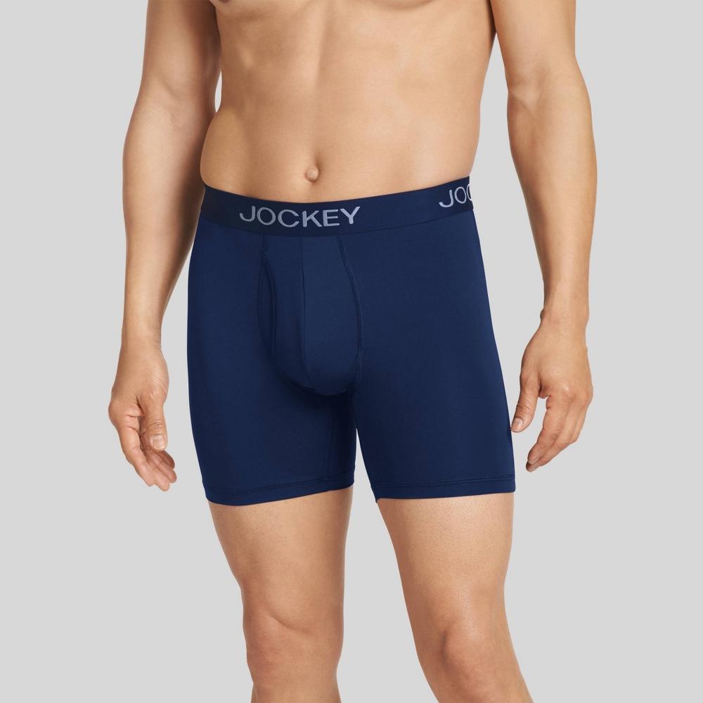 Jockey Generation Mens Microfiber Stretch 3pk Boxer Briefs Black/Blue M Product Image