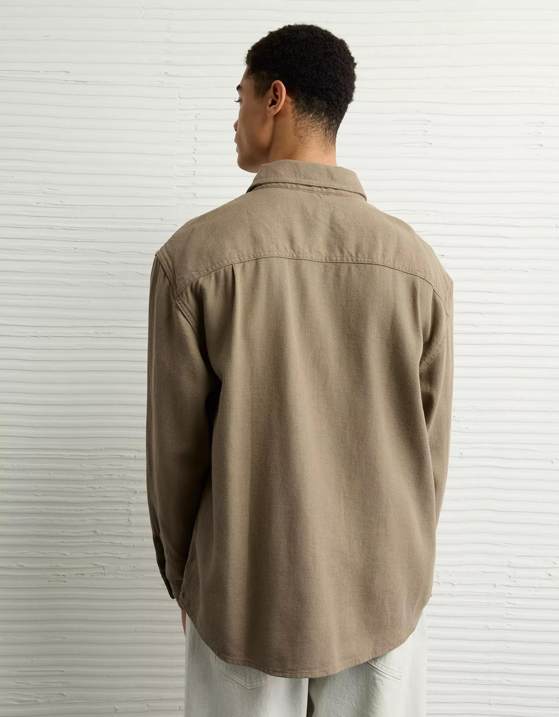 AE Textured Flannel Shirt Product Image