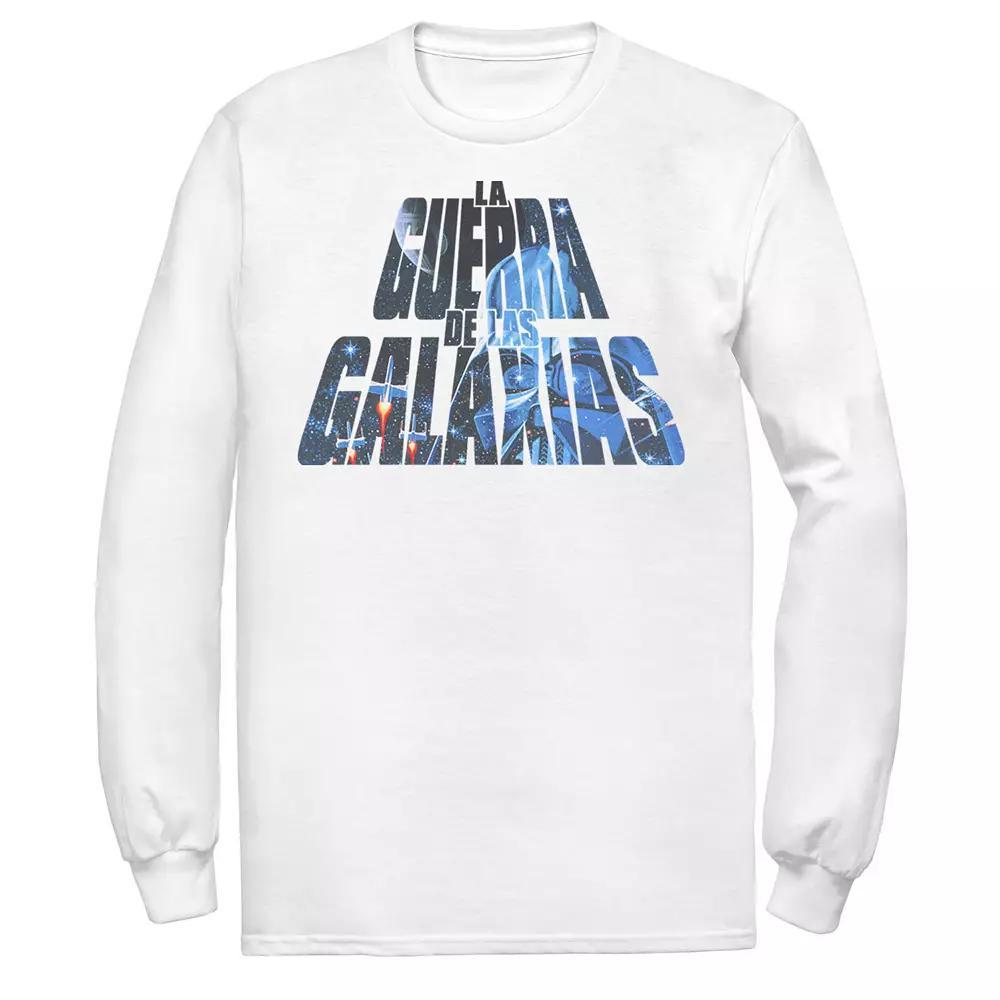 Men's Star Wars La Guerra De Las Galaxias Letter Fill Tee, Size: Medium, White Product Image