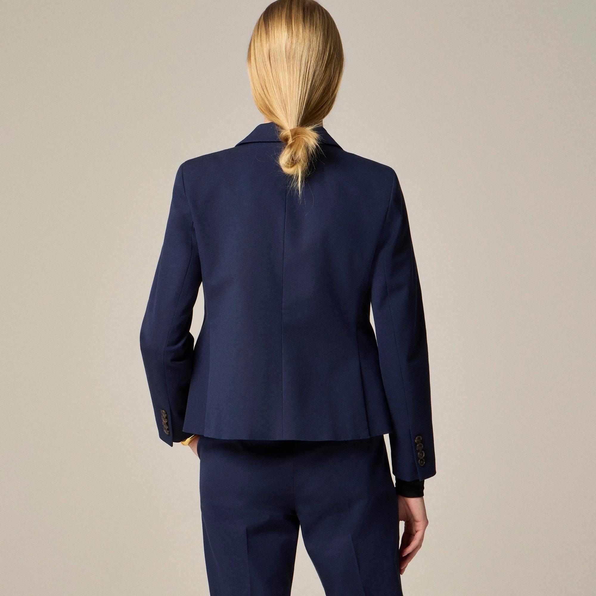 Shrunken-fit blazer in bi-stretch cotton blend Product Image