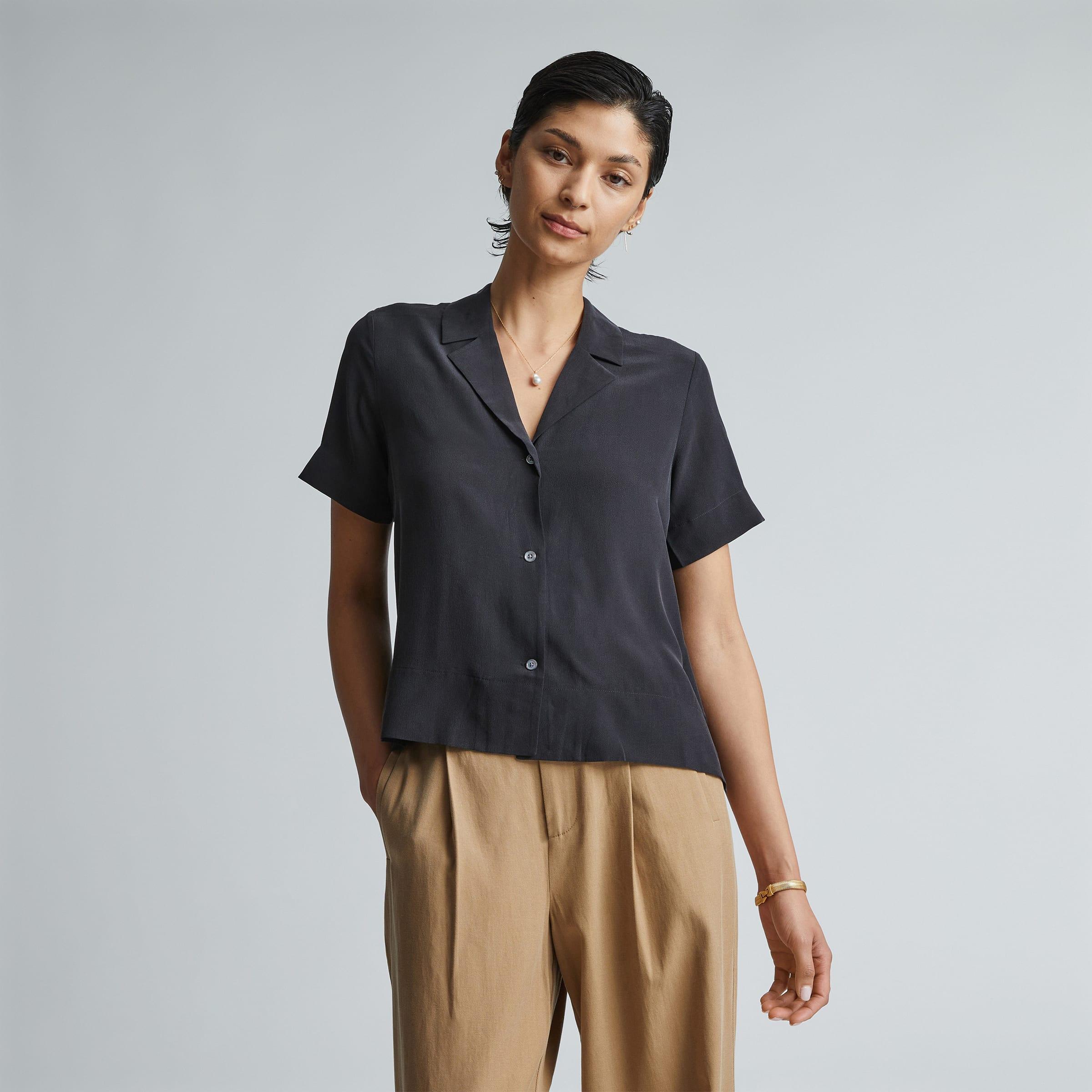 The Notch Shirt in Washable Silk Product Image