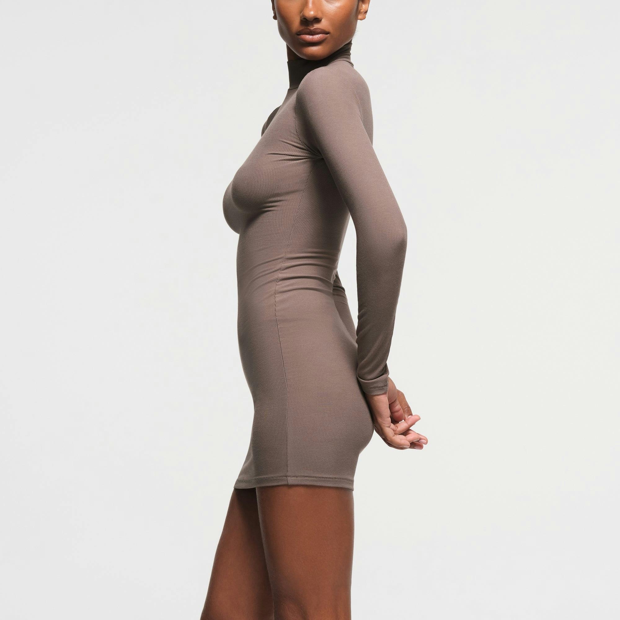 SOFT LOUNGE TURTLENECK MINI DRESS | AMETHYST Product Image