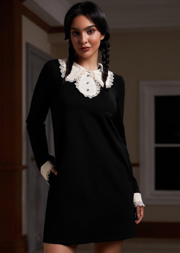 Laced Leaf Shift Dress Product Image