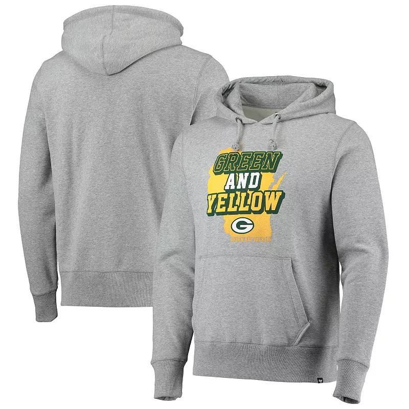 Mens 47 Heathered Gray Green Bay Packers Team Headline Pullover Hoodie Product Image