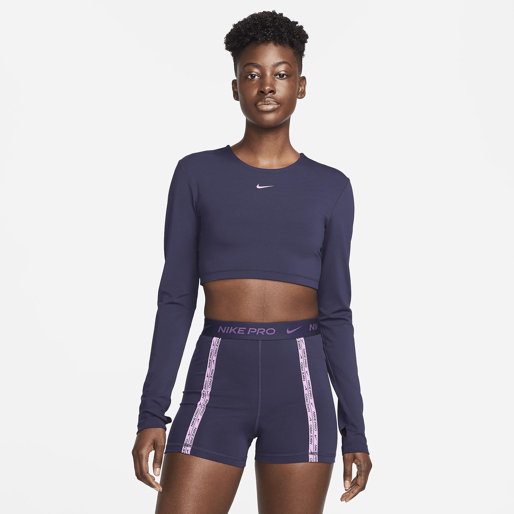 Nike Pro Dri-FIT Women's Cropped Long-Sleeve Top Product Image