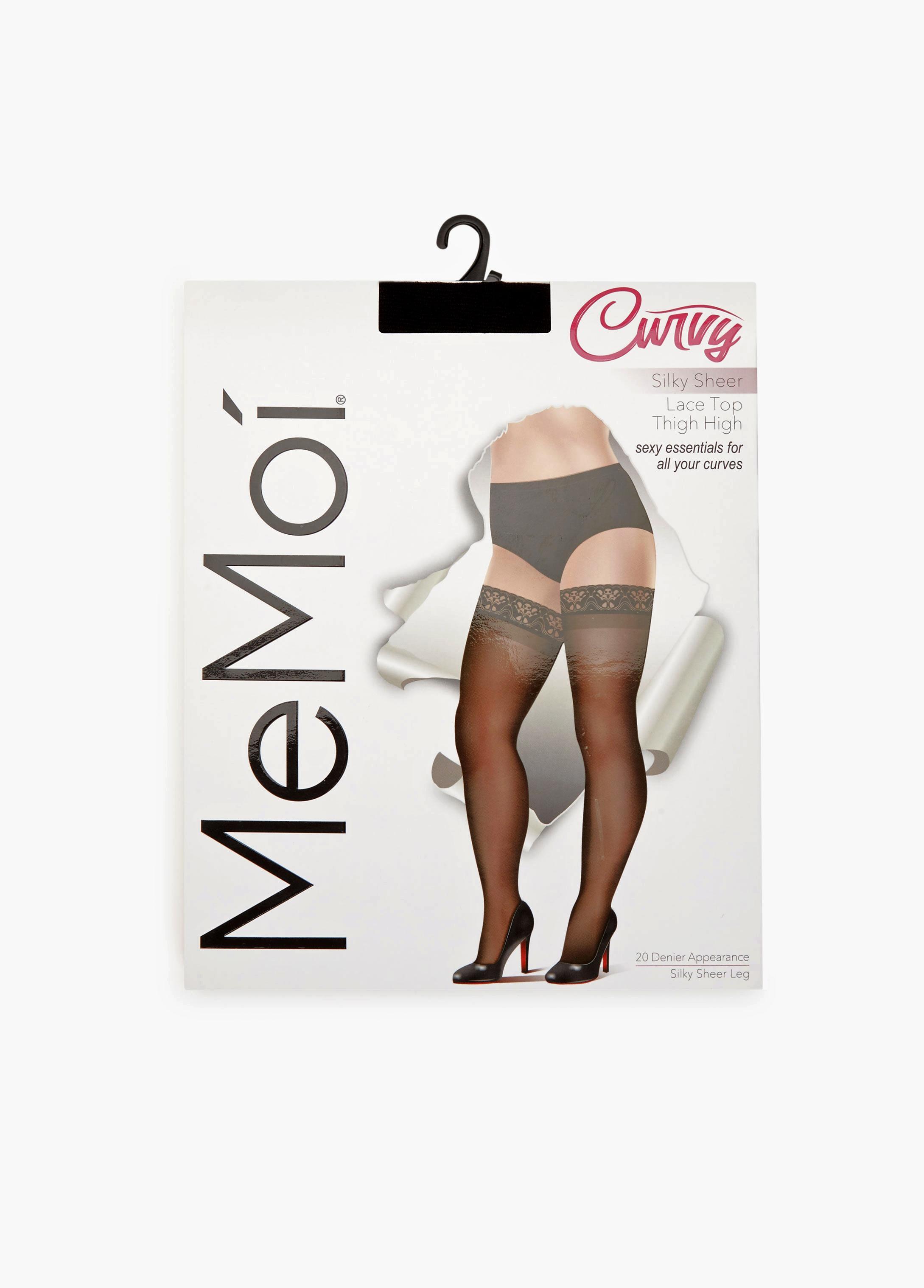 Plus Size MeMoi Lace Trimmed Thigh Highs Ashley Stewart Product Image