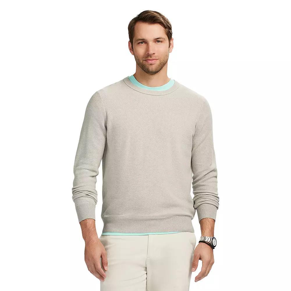 Men's IZOD Honeycomb Crewneck Sweater, Size: Medium, Light Gray Grey Product Image