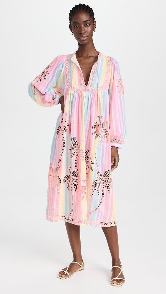 FARM Rio Embroidered Coconut Richillieu Cover Up | Shopbop Product Image