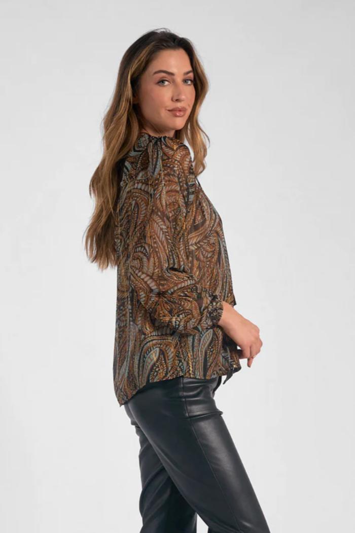 Paisley Chiffon Blouse Product Image