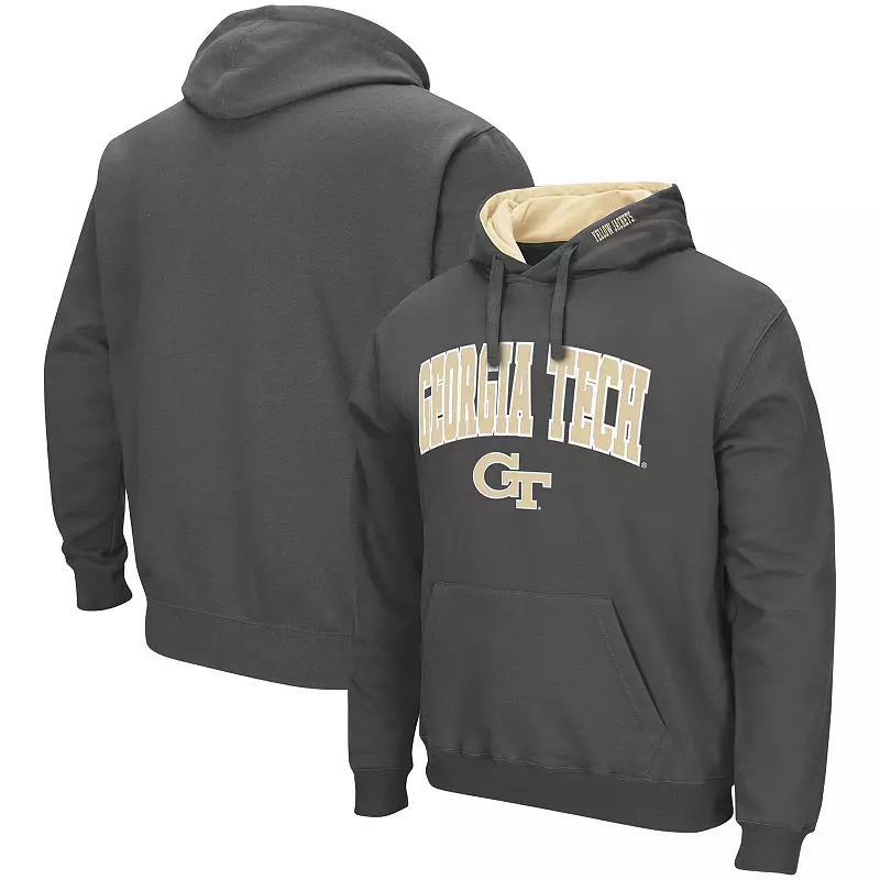 Mens Colosseum Georgia Tech Yellow Jackets Arch and Logo Pullover Hoodie Blue Product Image