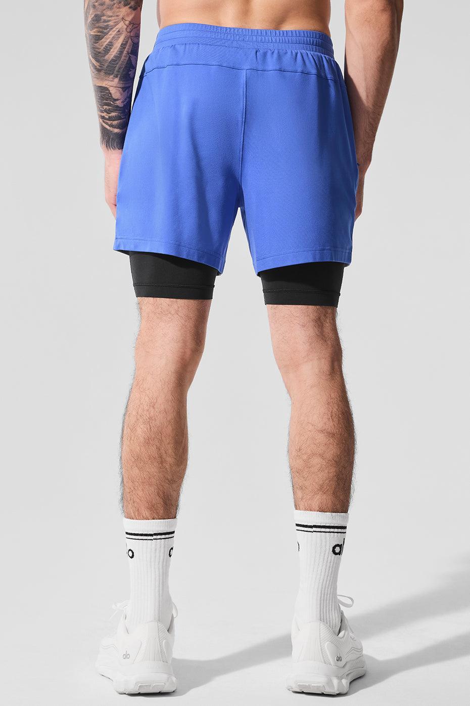 Conquer React 2-In-1 Performance Short - Marathon Blue/Black Product Image