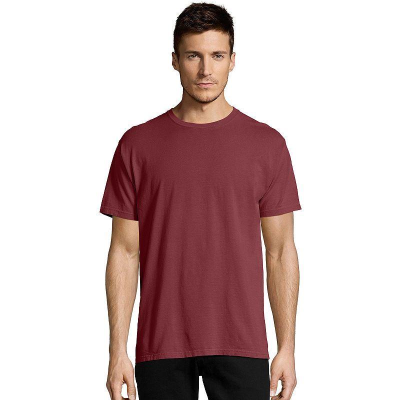 Mens Hanes ComfortWash Garment-Dyed Tee Red Fall Product Image