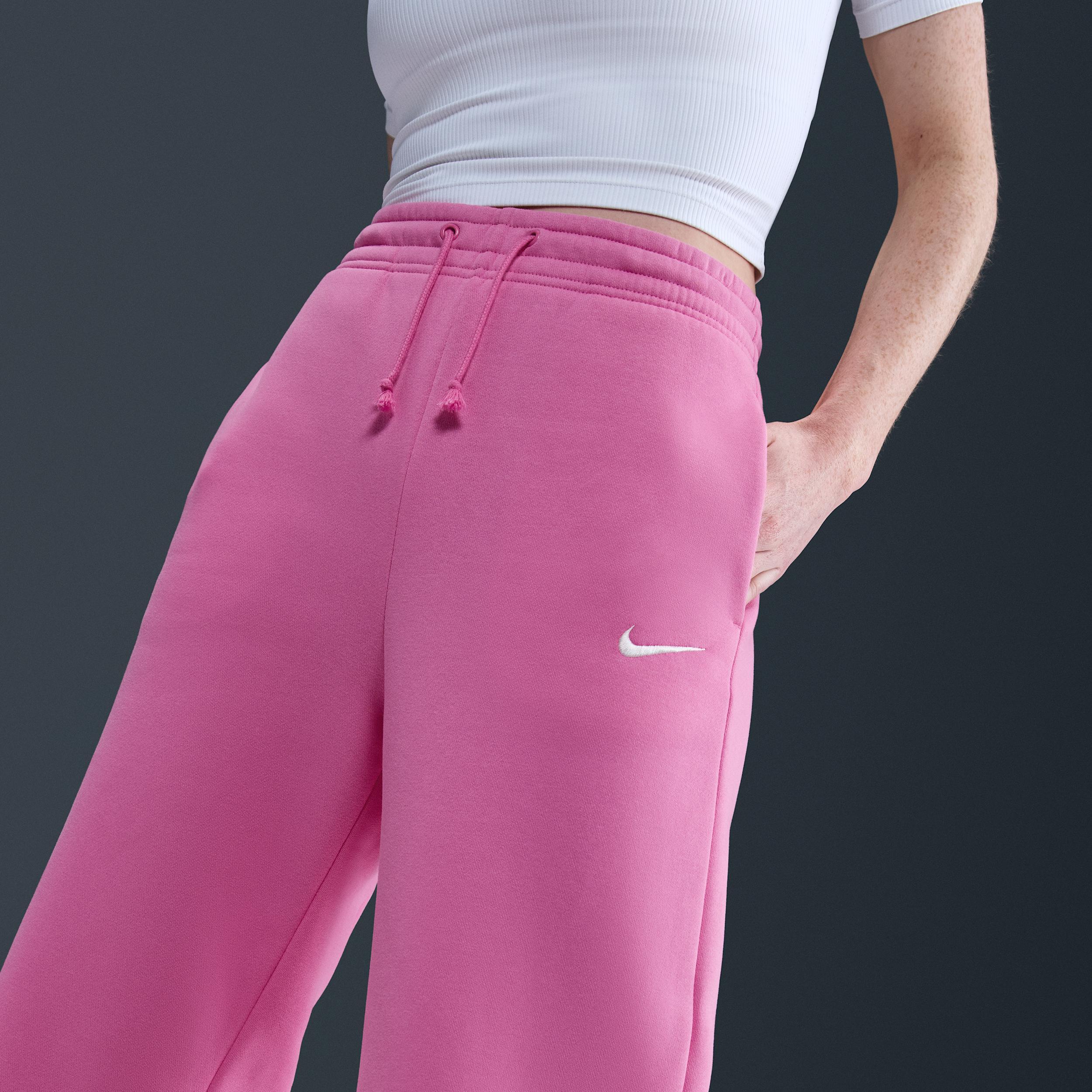Womens Nike Sportswear Phoenix Fleece High-Waisted Wide-Leg Pants | IH1011-675 Product Image