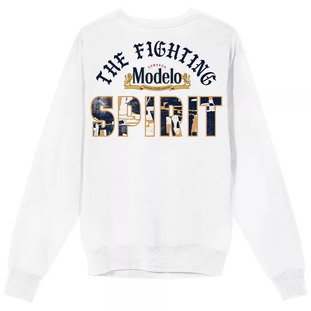 Men's Modelo Espiritu Luchador The Fighting Spirit Graphic Sweatshirt, Size: XXL, White Product Image