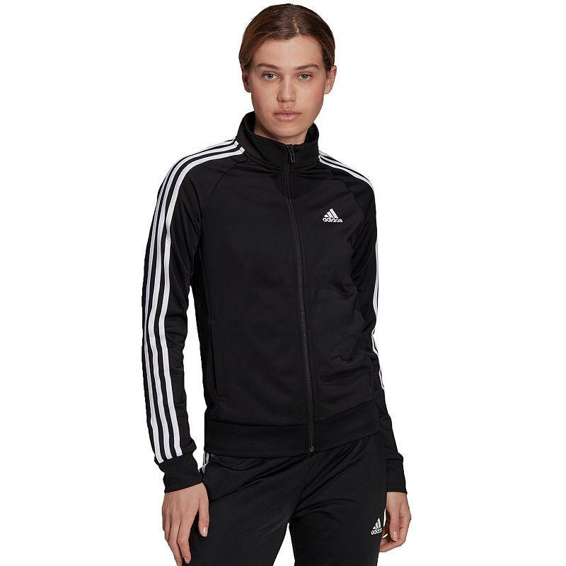 adidas Primegreen Essentials Warm-Up Slim 3-Stripes Track Jacket Legend Ink S Womens Product Image